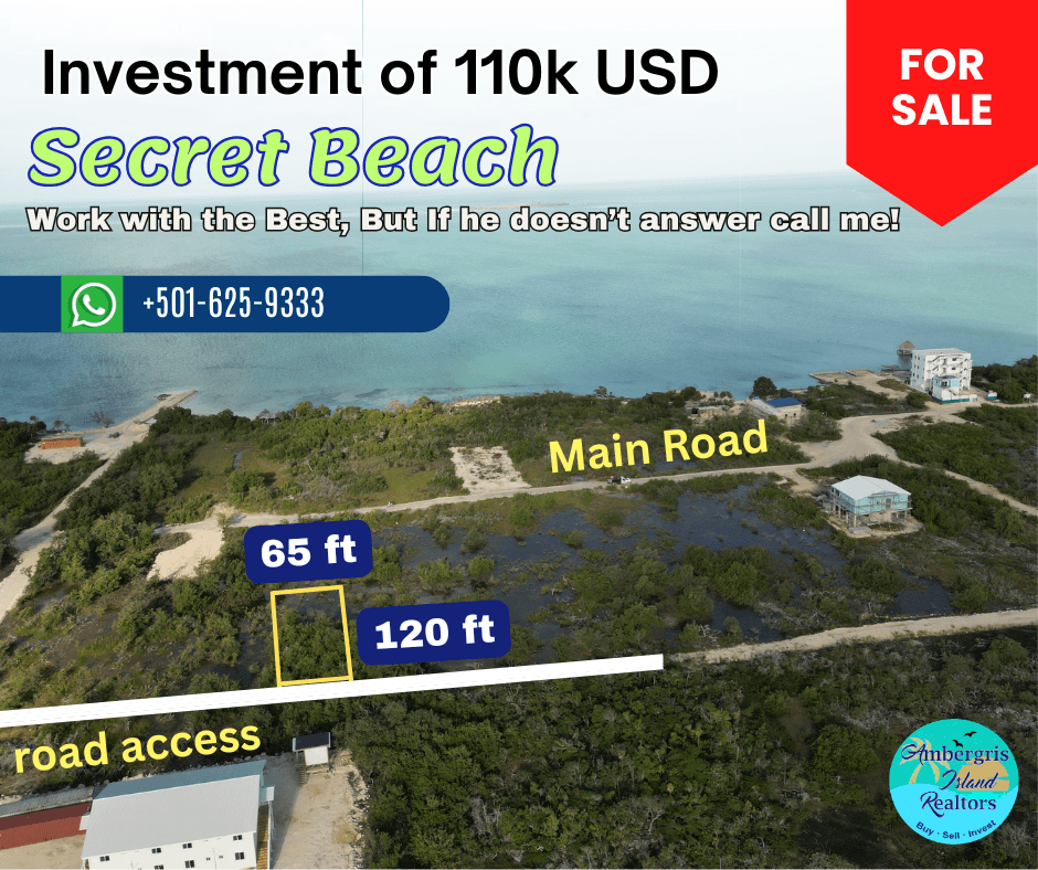 lot for sale in Secret Beach, Belize 3