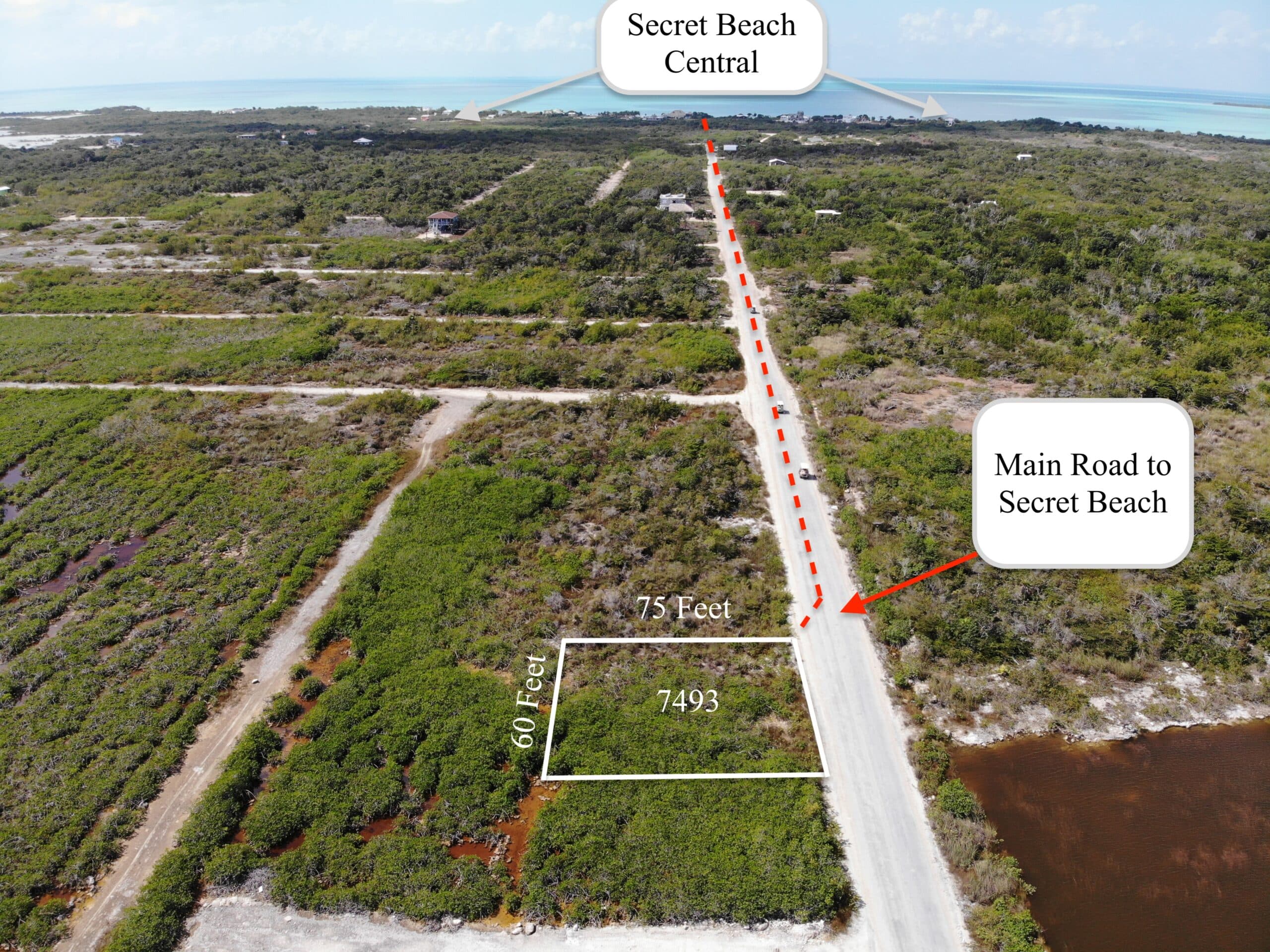 Owner financing road side lot to Secret Beach